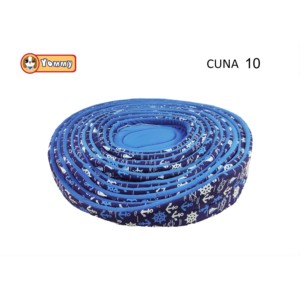 Cuccia per Animali Yommy Cuna 10 con Stampa Nautica Blu, Cuscino Morbido per Cani e Gatti - Product Image 3