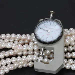 Factory Sale White Round freshwater pearl strand For Jewelry Making cultured natural beautiful pearl chain string