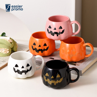 Mug à café en céramique en forme de citrouille d'Halloween pour les fournitures de fête et les cadeaux de vacances