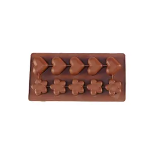 食品级硅胶巧克力模型爱心花DIY蛋糕巧克力耐高温易清洗