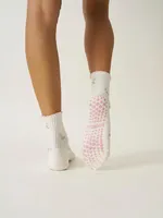 Chaussettes de Pilates personnalisées pour femmes, en coton, respirantes, antidérapantes, design sport et yoga