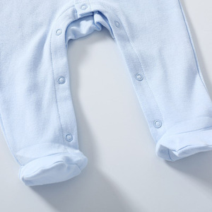 Vêtements pour bébé nouveau-né Ropa De <span class=keywords><strong>Bebe</strong></span> 0 à 3 Manches longues Uni Printemps Automne Combinaisons pour bébé en coton Combinaison pour bébé à pieds - Product Image 5