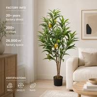 Arbre à mangues artificiel OEM ODM, plante à fruits artificiels pour la maison, le balcon, la terrasse, le jardin, décoration tropicale, vente en gros