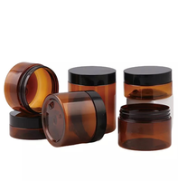 Pot Cosmétique en Plastique PET de 250 ml, Transparent, Ambré ou Noir, avec Couvercle en Plastique