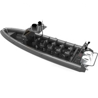 Bateau Semi-Rigide Gonflable de Croisière RHIB 860 Allemand de 28 Pieds avec Coque en Aluminium