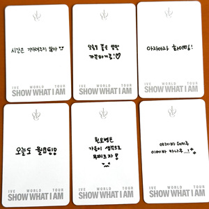 Set de 6 Tarjetas Lomo de Selfies de la Gira SHOW WHAT I AM de Kpop IVE, Fotografías Brillantes de <span class=keywords><strong>Wonyoung</strong></span>, Yujin, Gaeul, Liz, Rei y Leeseo, Colección para Fans - Product Image 3