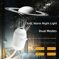 Lampe de Projection LED Simple pour Enfants, Ciel Étoilé, Créative, Alimentée par USB, Lumière Blanche Chaude, Design Planètes, Veilleuse pour Chambre et Escalier