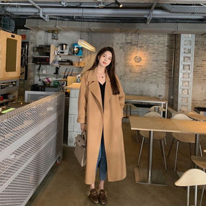 <span class=keywords><strong>Manteau</strong></span> <span class=keywords><strong>mi</strong></span>-<span class=keywords><strong>long</strong></span> en laine mélangée rouge tendance pour <span class=keywords><strong>femme</strong></span>, collection automne-hiver 2025, vêtement d'extérieur polyvalent - Product Image 3