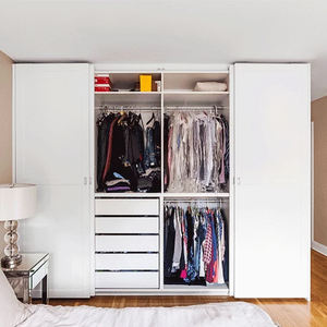 Nuovo Design porta scorrevole lacca di legno moderno bianco semplice <span class=keywords><strong>armadio</strong></span> domestico <span class=keywords><strong>dimensioni</strong></span> personalizzate - Product Image 5