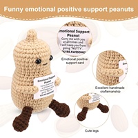 Jouets en tricot en forme d'arachide positifs et amusants, en laine, en crochet, en peluche émotionnelle, cadeaux de soutien positif et décoration d'encouragement