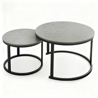 Table basse ronde moderne de luxe haut de gamme pour salon