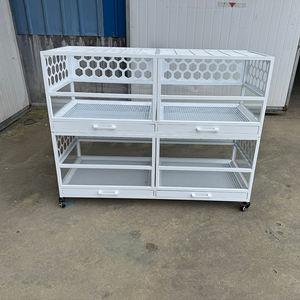 Cage pour petits animaux en métal portable, fabrication directe d'usine, bien ventilée, grande cage - Product Image 4