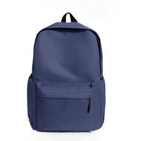 Sac à dos unisexe grande capacité en tissu Oxford avec fermeture éclair, imperméable, résistant aux taches, couleur unie, pour l'école primaire, voyage et ordinateur portable