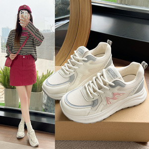 Baskets plateforme sportives coréennes tendance pour femmes, respirantes, antidérapantes, avec amorti et semelles résistantes, pour la vie urbaine printemps-été - Product Image 3