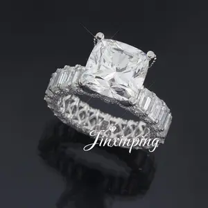 14k/18k White Gold Rings Engagement Ring Diamond Moissanite Eternity Band For Women Wedding Design