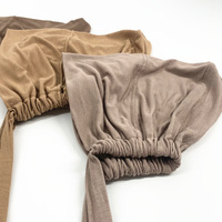 Bonnet de Base à Sangle 64 Couleurs pour Femmes Musulmanes, Hijab Ethnique Réglable, Sous-Bonnet Modal Mercerisé de Couleur Unie pour Couvre-Chef Musulman
