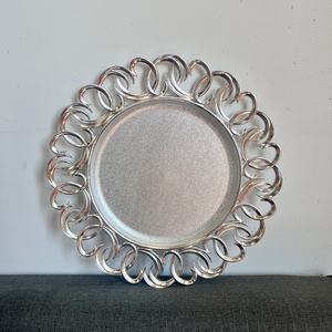 Plateau de Miroir en Plastique Épaissi avec Dentelle Irrégulière pour Décoration de Maison, Bol à Fruits, Assiettes de Chargement, Décoration de Mariage, 6 Couleurs - Product Image 3