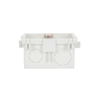 Boîte murale 86x86mm, prise universelle blanche, interrupteur, cassette arrière