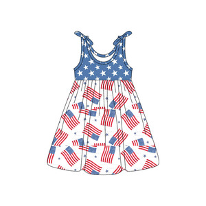 Red White Blue Dresses - Patriotic Girls Holiday Outfit