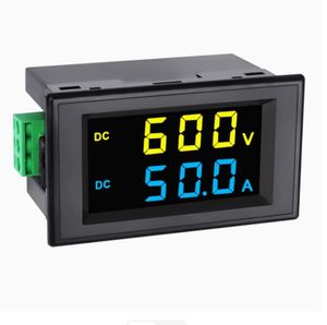 Medidor de corriente de voltaje, amperímetro, voltímetro, CC <span class=keywords><strong>0</strong></span>-600V, LCD Digital, 10A, 20A, 100A, 200A - Product Image 2