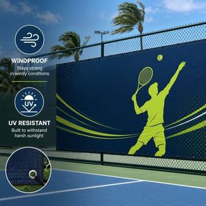 Lona de PVC para Cancha de Tenis, Impresa con Protección UV, Resistente al Viento, Letrero Publicitario para Instalaciones Deportivas, Exhibición para Exteriores - Product Image 3