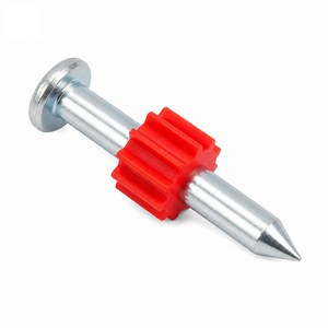Clous à poudre de précision certifiés, à collier en plastique rouge, à pointe renforcée, conformes REACH, pour systèmes de quincaillerie générale - Product Image 1