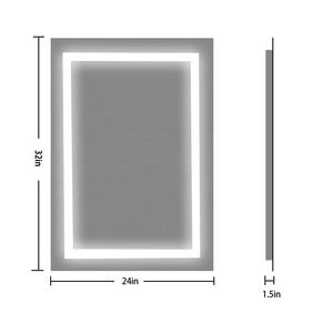 <span class=keywords><strong>Miroir</strong></span> décoratif mural auto-éclairé, étanche IP44, pour salle <span class=keywords><strong>de</strong></span> bains, produit cosmétique avec lumière LED - Product Image 3