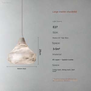 Lámpara de Araña LED Moderna de Lujo, Ovalada, de Latón y Alabastro, Regulable, para Restaurante, Isla de Cocina, Mesa - Product Image 5