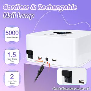 S10 LED Nail Salon Curing Art Manicure Machine Salon Polish Gel Dryer UV Nail Lamp for Nails 120W RechargableL Cordless SUN S10 - Product Image 6
