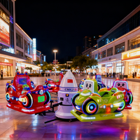 Manège électrique à pièces de monnaie pour parc d'attractions, en FRP, rotation à 360°, mini avion à levage, intérieur/extérieur, machine à monter pour enfants