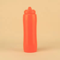 Bouteille d'eau compressible en plastique sans BPA de 1000 ml avec logo personnalisé, vente en gros, gobelet personnalisé, bouteille d'eau compressible pour le sport et le cyclisme de 32 oz
