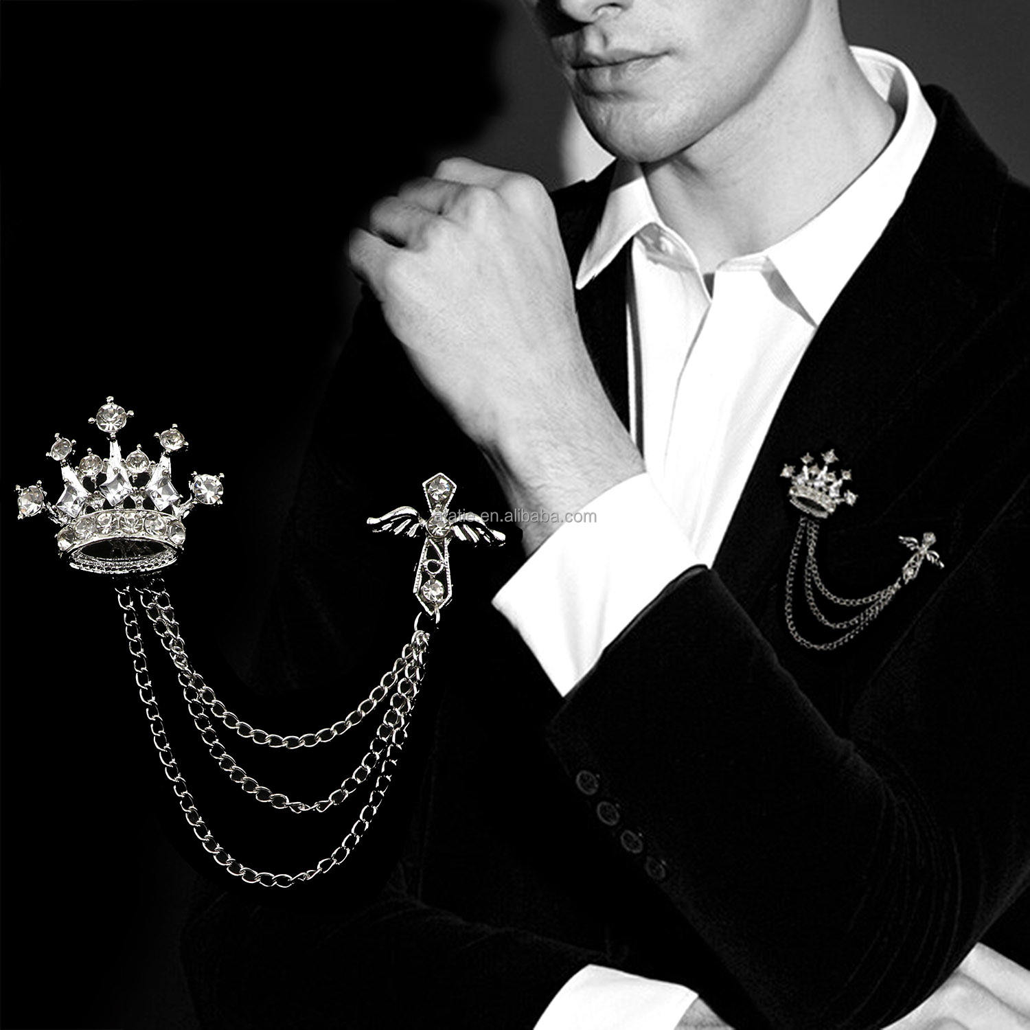 Shop Our Collection of Retro Men's Suit Tassel Chain Lapel Pins