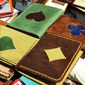 Portefeuille de voyage pour homme en cuir de vachette Boshiho, fin, vintage, fait main, en cuir Crazy Horse, pour cartes de crédit - Product Image 6