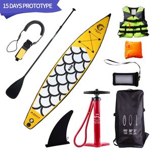 Inflatable Paddle Board Bag Mesh Isup Drop Stitch Custom Stand up DF <b>Fish</b> Scales Customizable Accessories Includes Paddle Backpa - Product Image 5