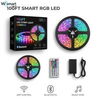 Kit de bande LED intelligente RGB 12V 24V, étanche IP65, avec contrôle à distance par application WiFi, changement de couleur, ruban flexible, éclairage d'ambiance
