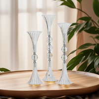 Transparente Kunststoff-Tischvase als Mittelpunkt-Blumenständer für Hochzeiten, Partys und Bankette, Tischdekoration, Hergestellt in China