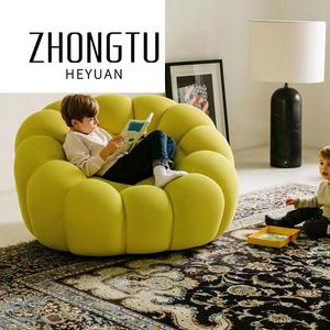 Sillón de tela de terciopelo de lino con burbujas verde gris púrpura personalizado para muebles del hogar sala de estar dormitorio perezoso para niños al aire libre - Product Image 3