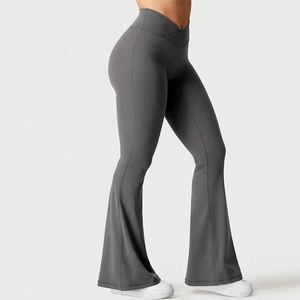 MIQI نايلون شكل V طماق اليوغا اللياقة البدنية السيطرة على البطن Activewear اندلعت بعقب رفع سكرش السراويل اليوغا - Product Image 5