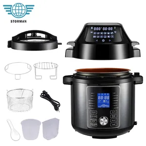 Wholesale Programmable 17 Cooking Functions Touch Sensor Control Panel 2 In 1 Pressure Cooker Air Fryer