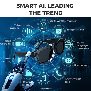 Gafas Inteligentes M01 con IA, Cámara, Chat GPT, Música, Llamadas, Gafas de Sol M02 con Cancelación de Ruido, Conexión <span class=keywords><strong>WiFi</strong></span>, Traducción por IA, Gafas Inteligentes Deportivas - Product Image 3