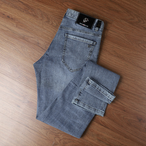 Jeans haut <span class=keywords><strong>de</strong></span> gamme pour hommes, coupe droite, pour le printemps et l'automne, nouvelle collection 2026, élastiques, décontractés, longs, production d'usine - Product Image 1