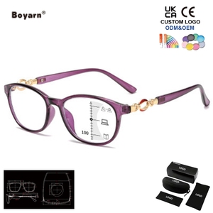 Lunettes de lecture multifocales progressives Boyarn pour femmes, anti-lumière bleue, avec verres correcteurs et dioptries, lunettes de soleil - Product Image 2