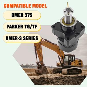 Moteur hydraulique à roue Xinghongjung BMER3-350-WD-T31-R, type piston, construction métallique, compatible avec Bmer 375 Parker TG TF - Product Image 3