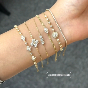 italian <b>charm</b> <b>bracelet</b> <b>silver</b> plata 925 italy brazalete tenis moisanita brazalete de pulseras de piedras naturales originales - Product Image 1