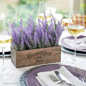 Macetas de Madera Rectangulares Personalizadas para Decoración del Hogar, Flores Artificiales de Lavanda al por Mayor - Product Image 2
