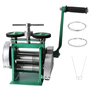 เครื่องรีดโลหะแบบมือหมุนสองลูกกลิ้ง สำหรับทำเครื่องประดับทอง สร้อยข้อมือ แผ่นโลหะ ลวดสี่เหลี่ยม ลวดรูปไข่ - Product Image 3