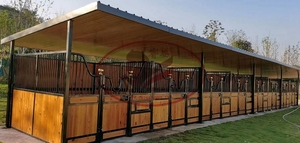 ألواح إسطبلات الخيول المحمولة الفاخرة، إطار من الخيزران المتين، صندوق خيول مسبق الصنع، مطلي بالبودرة، تشطيب مجلفن بالغمس الساخن - Product Image 2