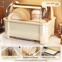 Armoire de rangement anti-poussière pour vaisselle avec compartiment à couverts pour le rangement de la vaisselle de cuisine