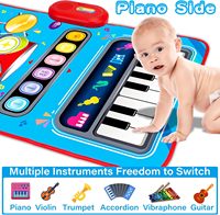 MILI 2-in-1 Kid Music Instrument Educational Toys Piano Keyboard Jazz Drum Dance Floor Blanket Children Musical Play Mat