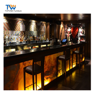 Custom Natural Backlit Onyx Nightclub Restaurant <span class=keywords><strong>Bar</strong></span> Ágata De Quartzo De Cristal Amarelo Pedra Translúcida <span class=keywords><strong>Bar</strong></span> Contador - Product Image 3